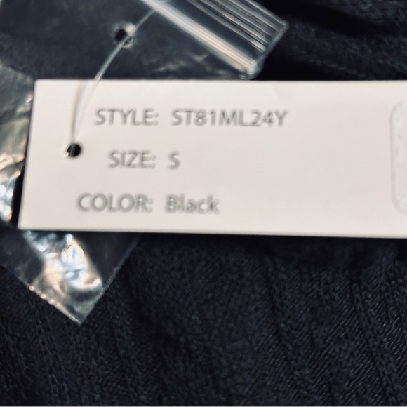 Zach and Rachel V-Neck Black Sweater with Long Sleeves Size Small NWT - Picture 8 of 12